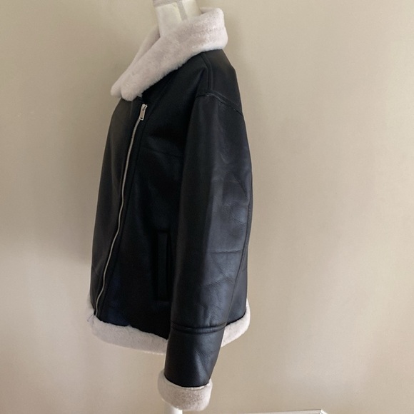 Joie Faux Leather Aviator Jacket - Picture 2 of 10